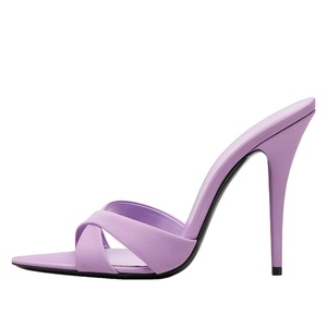 Sandalias de tacón alto minimalistas con <span class=keywords><strong>tiras</strong></span> cruzadas y punta en pico para mujer, venta al por mayor, OEM, personalizadas - Product Image 1