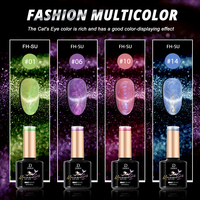 Vernis Gel Effet Œil de Chat Deroi avec Poudre Magnétique Grossière, en Bouteille, Logo Personnalisé, Couleur OEM ODM, Vente en Gros, Sans HEMA, Gel UV Effet Œil de Chat