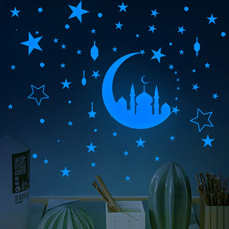 Qianheng Creative Kids Night Glowing Learning Solar Planets Luminous Star Sticker For Baby Room Decoration