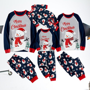 Conjunto de Calças Térmicas de Natal para Família, Pijamas de Malha com Logotipo, Roupas Tal Mãe Tal Filha com Logotipo Frontal para Outono Inverno - Product Image 2