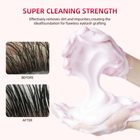 ICONSIGN Shampooing pour extensions de cils effet fouetté, mousse glacée 3-en-1, nettoyant pour cils végétalien sans huile 60ml, logo personnalisé, marque privée, OEM