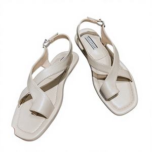 Sandalias Planas EVA Antideslizantes para Mujer, Estilo Romano con Anillo en el Dedo y Pedrería, para Verano, Otoño e Invierno - Product Image 2