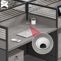 Poste de travail de bureau moderne avec cloisons modulaires et design ergonomique pour hôpitaux, écoles et bureaux