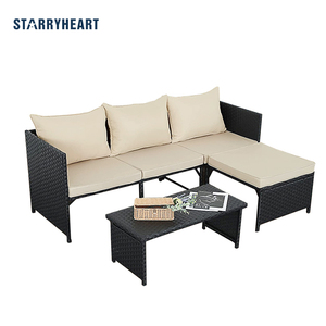 STARRYHEART Ensemble de canapés en rotin pour loisirs d'extérieur Ensemble de meubles en rotin pour patio et jardin Ensemble de meubles en rotin pour conversation - Product Image 1