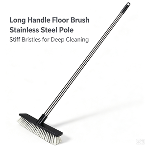 Adjustable Floor Broom Removable Handle Tilted Head Ergonomic Cleaning Brush for Wall and Floor - Product Image 2