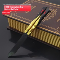 Valorant 2022 Champions Edition Balisong Couteau d'entraînement Modèle d'arme non aiguisé Artisanat de collection sûr pour garçons Jeu Merch
