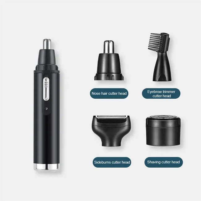 2023 Portable Hot 4 in1 Nose Hair Trimmer Nasal Wool Implement Nose Hair Cut Washed Trimmer