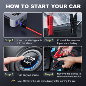 Motorino <span class=keywords><strong>di</strong></span> avviamento Power Bank gonfiatore pneumatici 12V batteria Booster <span class=keywords><strong>di</strong></span> <span class=keywords><strong>emergenza</strong></span> portatile - Product Image 4