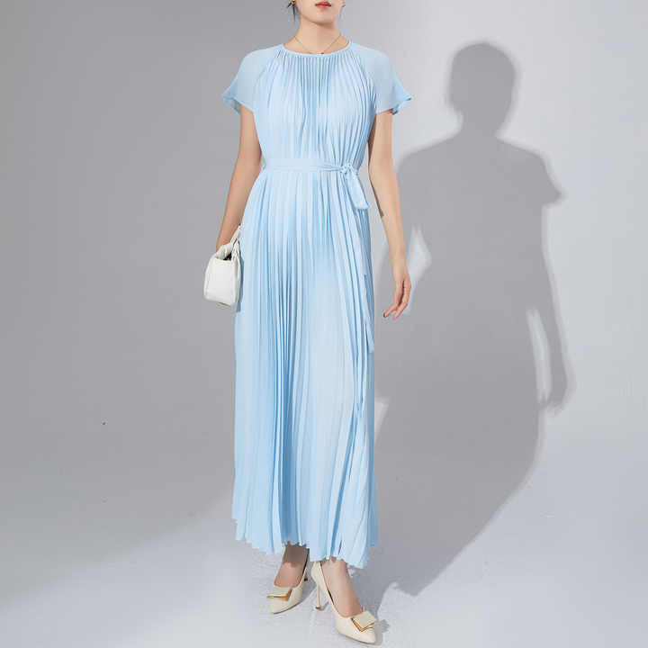 loose fit dresses for women Linen Casual Summer 2025 V Neck Short Sleeve Flowy Long Cotton Linen Dress Beach Vacation Gauze Dress Floor Length Ladies a Line Swing Dresses Trendy Maxi Sundresses easy to clean.Wear it with a jacket or jacket Women's Pleated Long Dress -