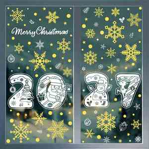 Autocollants de fenêtre de Noël réutilisables en PVC de style dessin animé personnalisé - Product Image 2