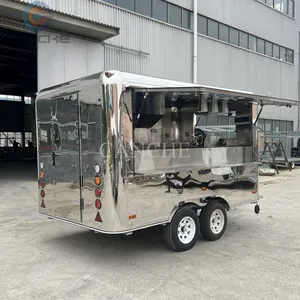 Chariot de restauration mobile personnalisé en acier inoxydable pour hot-dogs et pizzas, avec certification COC, idéal pour la vente de nourriture de rue aux États-Unis - Product Image 4