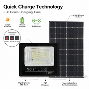 <span class=keywords><strong>Projecteur</strong></span> <span class=keywords><strong>solaire</strong></span> LED multi-puissance pour jardin, lampe de paysage extérieure étanche IP65 avec télécommande et minuterie - Product Image 5