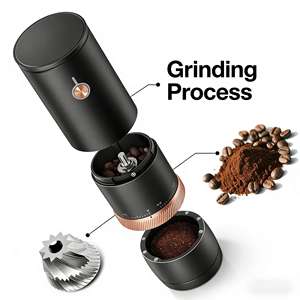 Meistverkaufte Tragbare Kaffeemühlen USB-Aufladbare Elektrische Burr-Kaffeebohnenmühle für Camping - Product Image 2