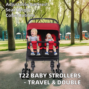 <span class=keywords><strong>Poussette</strong></span> double légère pour jumeaux, <span class=keywords><strong>pliable</strong></span>, portable, cadre en acier, ceinture de sécurité à cinq points, deux sièges - Product Image 3