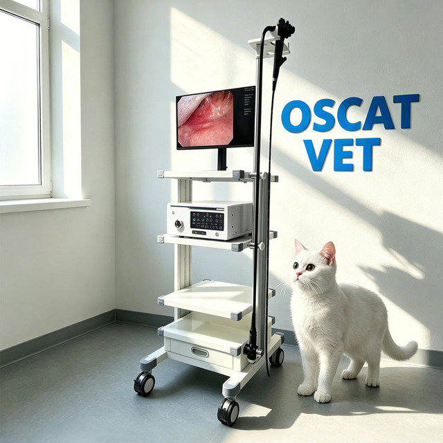 OSCAT Veterinary Diagnostic Equipment Animal Video Gastroscope System Vet Endoscopy HD CMOS Imaging Veterinary Equipment