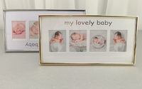 Vente en gros cadre photo en métal personnalisé en alliage de zinc mignon maison cheval éléphant bébé anniversaire