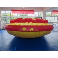 Canapé gonflable remorquable personnalisé en usine, 11 places, jaune et rouge, pour sports nautiques et divertissement en parc aquatique
