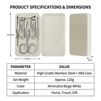 Ensemble de coupe-ongles, kit de manucure et pédicure, outils de toilettage en acier inoxydable avec étui pour les voyages et la maison