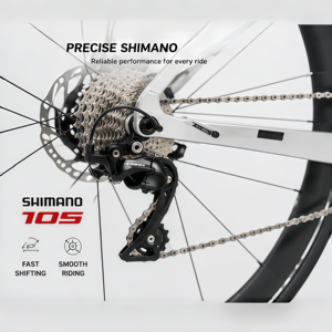 Bicicleta de Carretera de Fibra de Carbono Ligera con Transmisión de 2*<span class=keywords><strong>11</strong></span> Velocidades, Llantas Gruesas de 700*28C, Bicicleta de Carreras Aerodinámica para Hombre - Product Image 4
