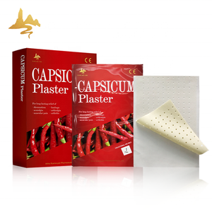 トレンドの使い捨て大人用首の筋肉痛温熱療法カプサイシンパッチ綿生地多孔質トウガラシ絆創膏（ハーブ入り） - Product Image 1