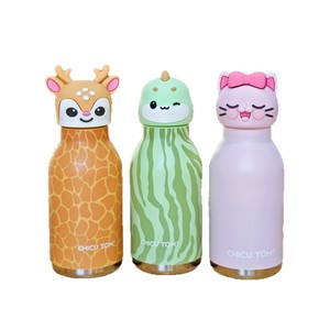 Borraccia Termica per Bambini con <span class=keywords><strong>Testa</strong></span> <span class=keywords><strong>di</strong></span> Animale, in Acciaio Inossidabile 316 a Doppia Parete Sottovuoto, con Cannuccia - Product Image 5