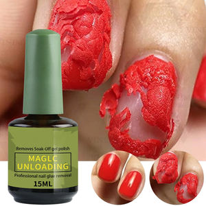 Ensemble de gel de <span class=keywords><strong>dissolvant</strong></span> de <span class=keywords><strong>vernis</strong></span> à ongles magique inoffensif de 15ml avec logo personnalisé AS Enlèvement rapide semi-permanent de <span class=keywords><strong>vernis</strong></span> à ongles de marque privée - Product Image 1