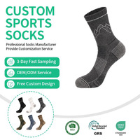 Chaussettes de sport professionnelles unisexes, épaisses, en tissu éponge, antidérapantes, résistantes à l'usure, pour la randonnée en plein air, la course à pied, les activités athlétiques