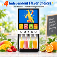 Distributeur automatique de boissons réfrigérées rapides pour restaurants de restauration rapide, bars, clubs, commerces de détail, 4 boissons, cola, fanta, jus, boissons gazeuses
