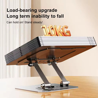 Ergonomique 360 °   Support d'ordinateur portable rotatif, réglable en hauteur, portable, en métal, pliable, avec refroidissement