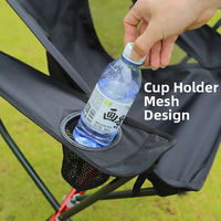 Chaise de camping pliable ultra-légère CHENYUE, robuste, 150 kg, avec structure en alliage d'aluminium