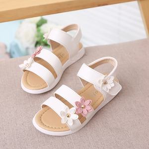 Novedad <span class=keywords><strong>de</strong></span> verano, sandalias romanas planas para niñas, zapatos <span class=keywords><strong>de</strong></span> playa para niños con hermosas flores, sandalias para exteriores para bebés - Product Image 4