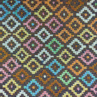 Tissu jacquard teint en fil à motifs géométriques de style national, idéal pour les coussins de canapé, les nappes, les sacs à dos, les sacs et les chaussures