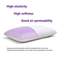 Oreiller de lit en latex Talalay TPE, rafraîchissant et respirant, avec housse amovible lavable, oreiller cervical