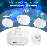 KSWING Moderne Blanc Smart Laser LED Veilleuse RGB CCT Star Wink Projecteur avec Haut-Parleur BT et Télécommande pour Chambre