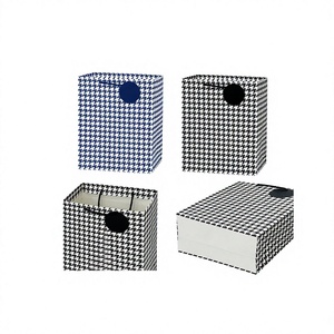 Erpsl Medium Cadeautas 32x26x12cm Houndstooth Patroon Offset Gedrukt Promotionele Papieren Opbergdoos - Product Image 1
