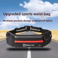 Sac banane de sport étanche avec lumière LED, ceinture de course réglable pour la sécurité nocturne, en stock et prêt à être expédié