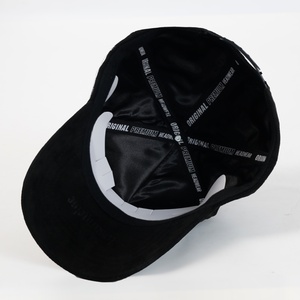 Casquettes de baseball personnalisées en suède avec broderie 3D, 5 panneaux, strass et fermeture à pression, motif lettres - Product Image 5