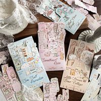 20 autocollants par paquet, série Maisons de Contes de Fées : Autocollants DIY pour Journal, style rétro, thème reçu, style sel