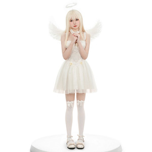 Costume d'ange déchu foncé de carnaval d'Halloween de femmes adultes déguisement avec des ailes Costumes d'ange démoniaque noir <span class=keywords><strong>sexy</strong></span> - Product Image 6
