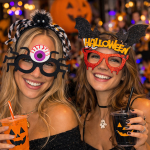 Pafu 15 Pezzi Accessori <span class=keywords><strong>per</strong></span> Photo Booth <span class=keywords><strong>di</strong></span> Halloween, Forniture <span class=keywords><strong>per</strong></span> Feste, Fasce <span class=keywords><strong>per</strong></span> Capelli, Occhiali Divertenti, Braccialetti a Scatto, Articoli <span class=keywords><strong>per</strong></span> Feste Trick or Treat - Product Image 5