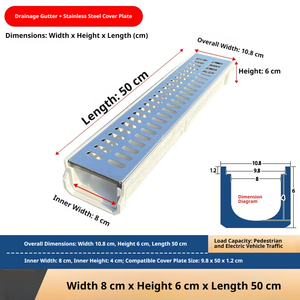 Les fossés de drainage finis en résine composite HESUN H16 conviennent aux canaux de drainage en forme de U, aux grilles d'égout et aux grilles de drainage des eaux pluviales. - Product Image 4