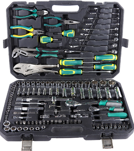 131PCS Professional Mechanics Tool <b>Set</b> Ratchet Socket <b>Bits</b> Pliers <b>Screwdrivers</b> Combination Wrench Box 131pcs Tool <b>Set</b> - Product Image 2