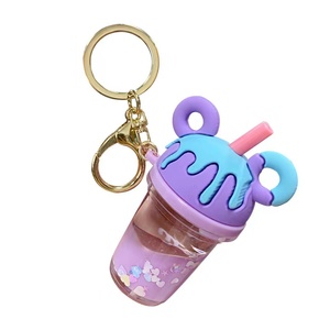 Gantungan Kunci Minyak Gantungan Kunci Cangkir Teh Susu Lucu Tas Gantungan Kunci Pasir Hisap Cair Gantungan Kunci Minyak Cair Liontin Mobil - Product Image 6