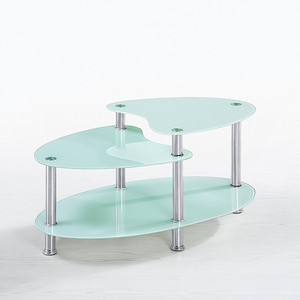 Noir Trois Couches À Manger Ovale Table D'appoint avec Étagères De Rangement pour Salle à manger - Product Image 3