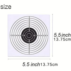 Brilliant White Circular <b>Shooting</b> Paper <b>Targets</b> 14x14cm 100pcs Non-Adhesive Indoor Outdoor Hunting Training Plastic Feather - Product Image 2