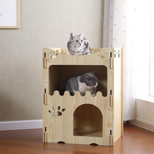 Condo et perchoir en bois Premium Cat Tree Castle pour chats d'intérieur - Product Image 3
