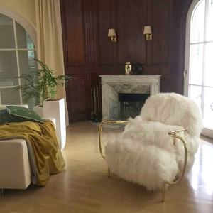 <span class=keywords><strong>Fauteuil</strong></span> de luxe moderne contemporain, grand <span class=keywords><strong>fauteuil</strong></span> en fausse fourrure avec bras art, pelucheux blanc pour salon - Product Image 1