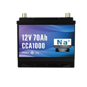 -40 ℃   Batterie au sodium-ion 12V 70Ah pour démarrage à froid, remplacement direct pour véhicules AGM Start-Stop, qualité OEM usine - Product Image 1