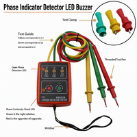 Détecteur d'indicateur de phase, compteur LED 60V~600Vac, testeur de séquence de phase, testeur de rotation de phase triphasé, haute précision, protection IP55