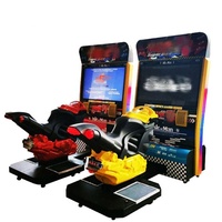 Machine de jeu d'arcade de course de motos inclinable pour deux joueurs, simulateur de course à monnayeur pour centres de jeux intérieurs et halls commerciaux